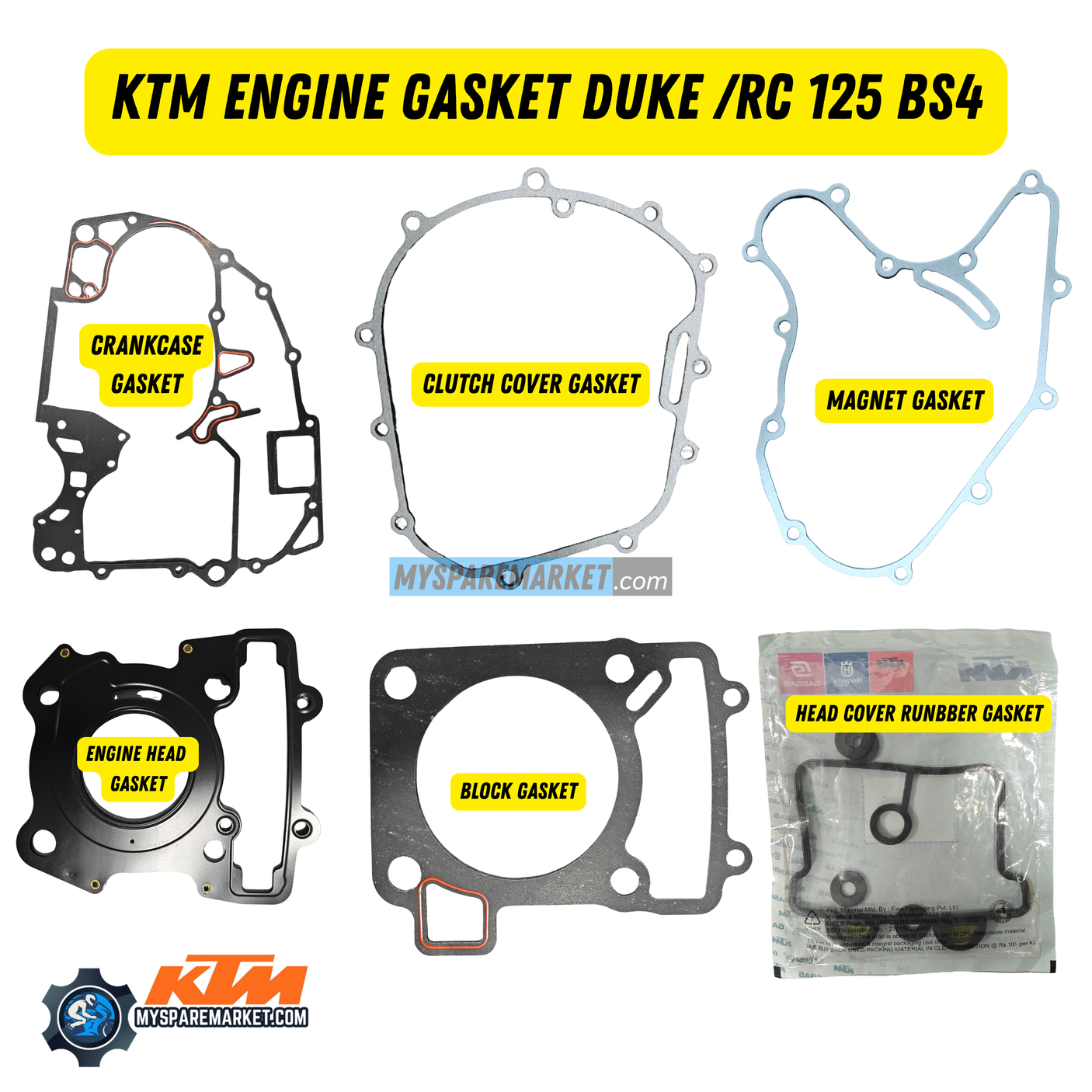 KTM ENGINE GASKET DUKE/RC 125 BS4