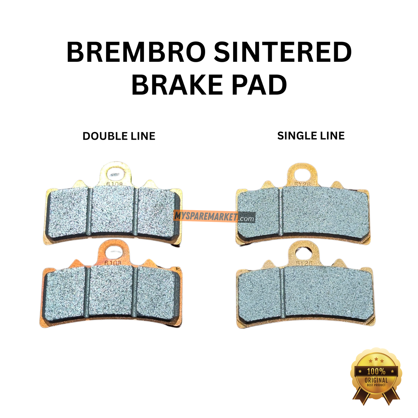 ORIGINAL BREMBO SINTERED BRAKE PAD FRONT -NEW OPEN BOX YJG45009 (KTM /HUSQVARNA/BAJAJ/APRILIA/TRIUMPH/TVS/BMW/KAWASAKI)