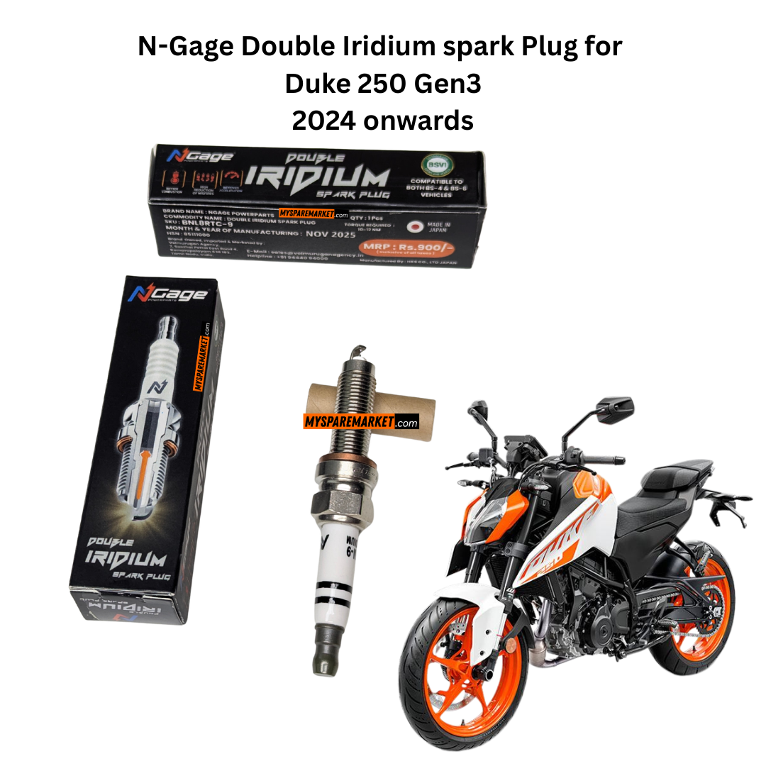NGAGE DOUBLE IRIDIUM SPARK PLUG - Duke 250 Gen3 ((BNL8RTC-9)