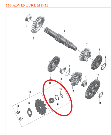 KIT OUTPUT SHAFT - 36JY0102
