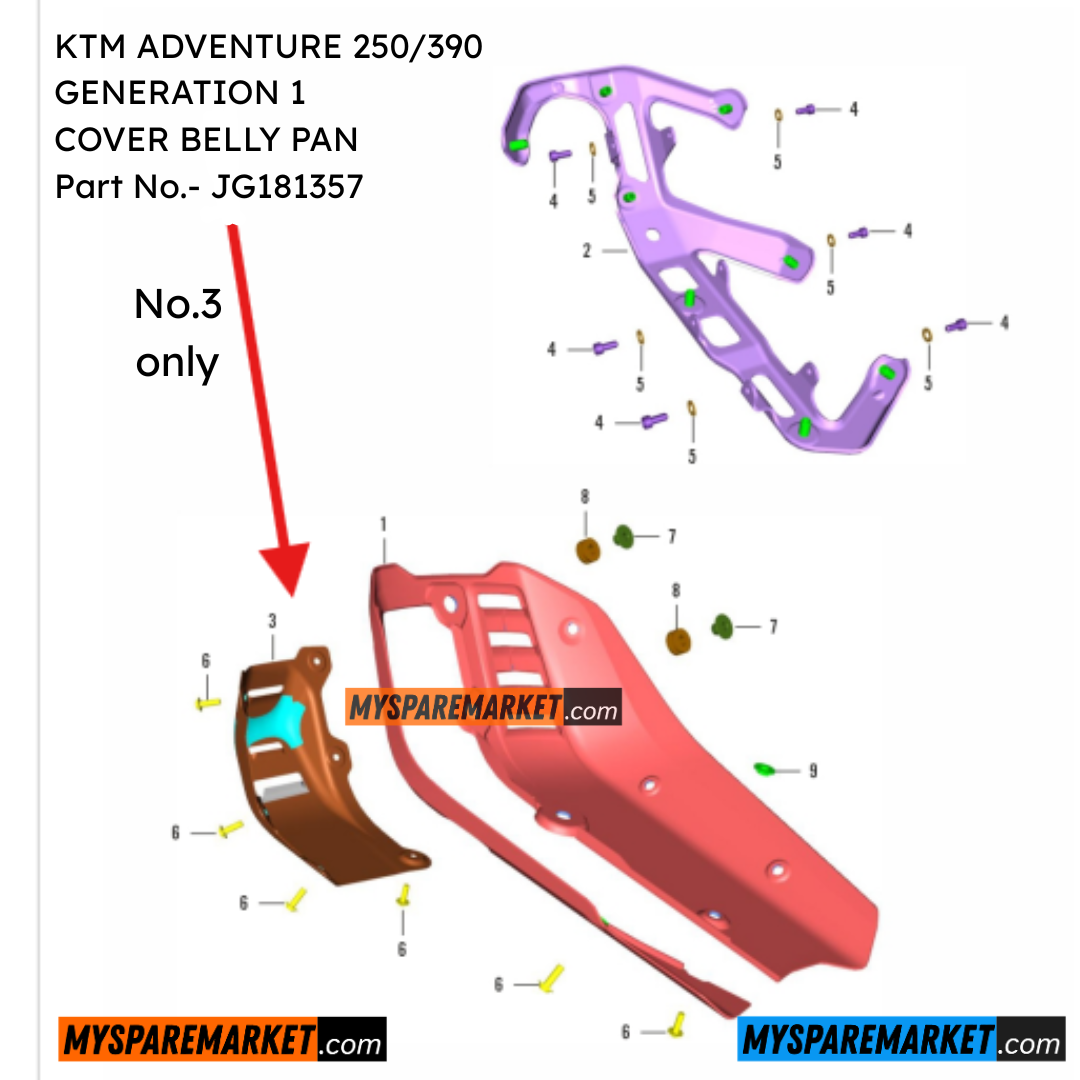COVER BELLY PAN - KTM ADVENTURE 250/390 GEN 1 - JG181357