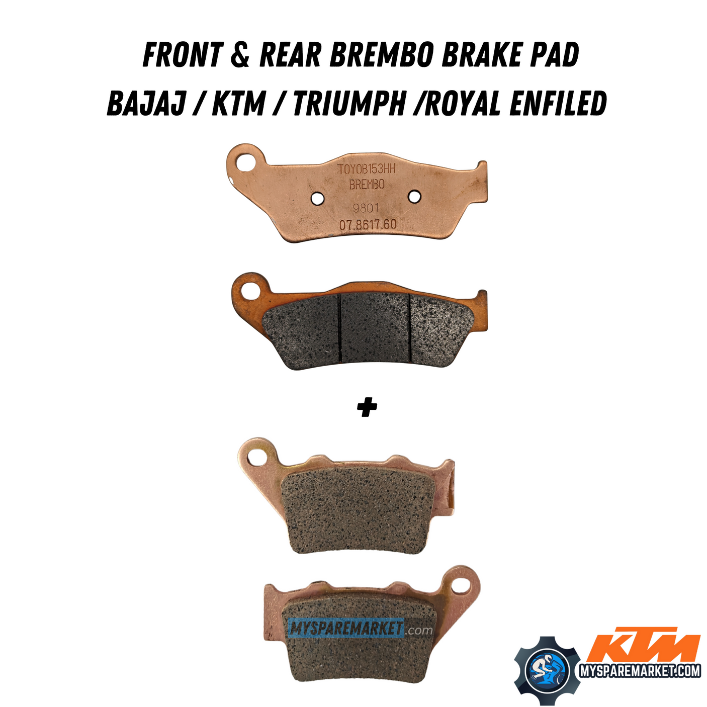 Brembo Brake Pad-Bajaj/Royal Enfield/Yamaha FZ/R15 -V3/Harley-Davidson
