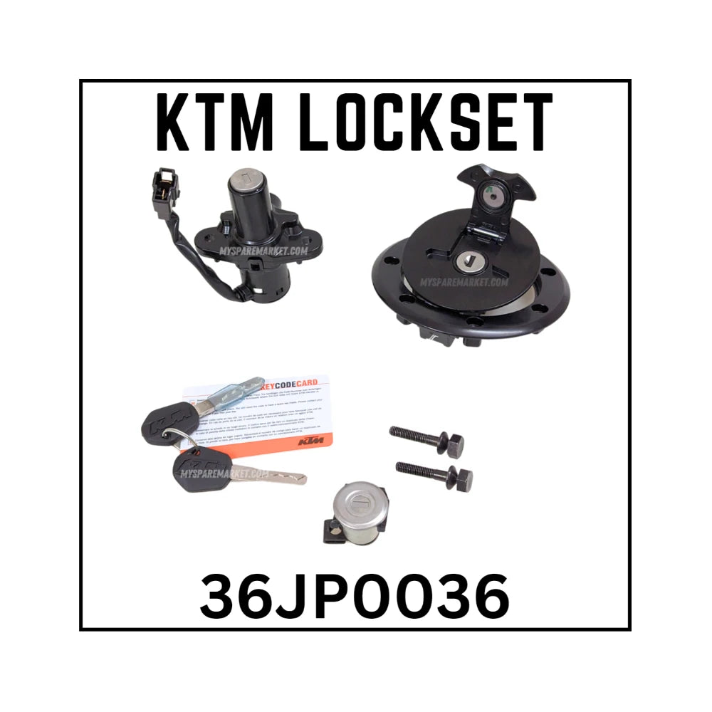 LOCKSET - DUKE 250/390 GEN 2 ALL 2017 ONWARDS>  52JP0050 / 36JP0036