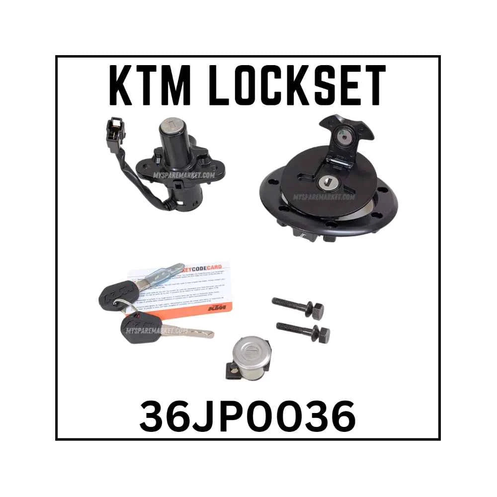 LOCKSET - DUKE 250/390 GEN 2 ALL 2017 ONWARDS> 52JP0050 / 36JP0036