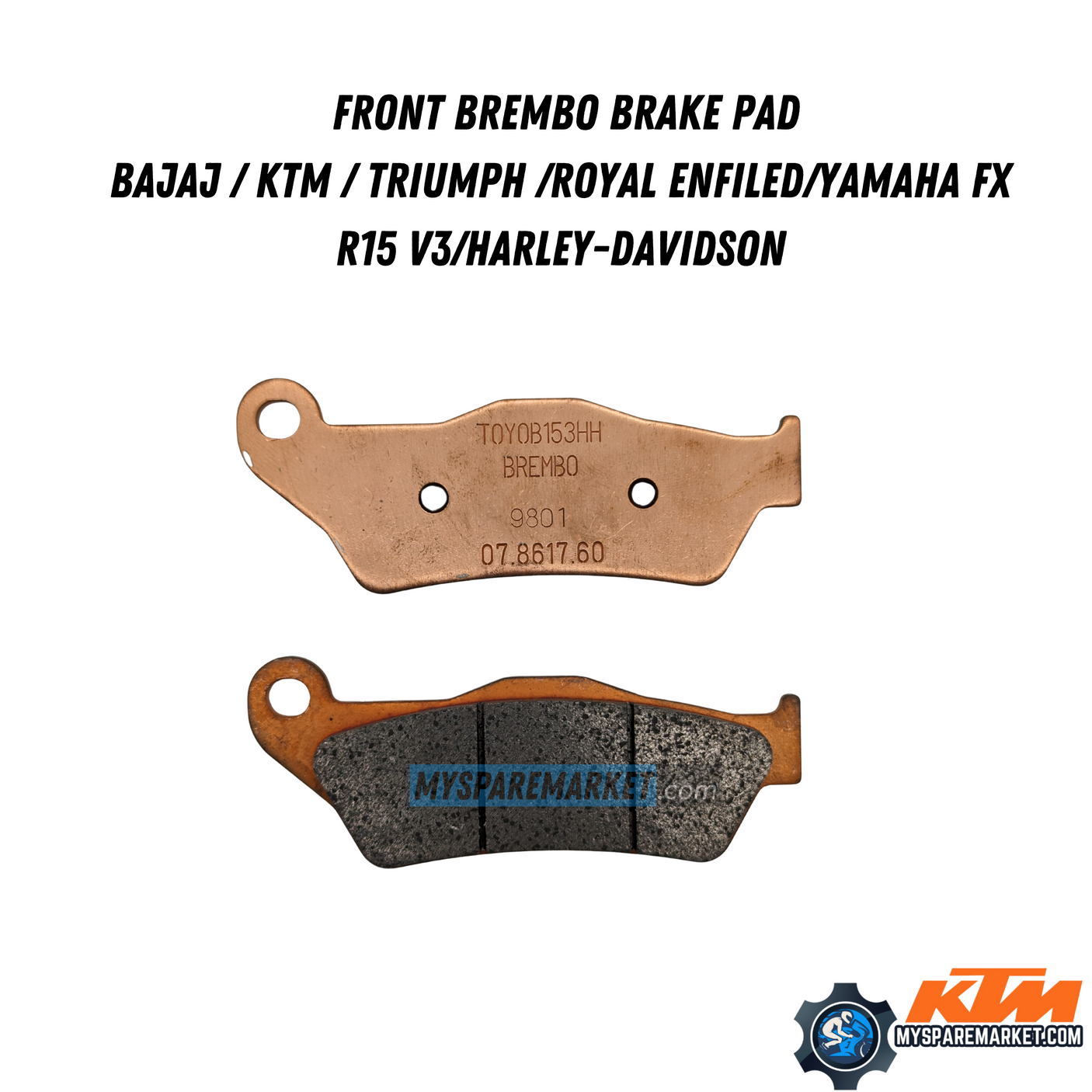 Brembo Brake Pad-Bajaj/Royal Enfield/Yamaha FZ/R15 -V3/Harley-Davidson