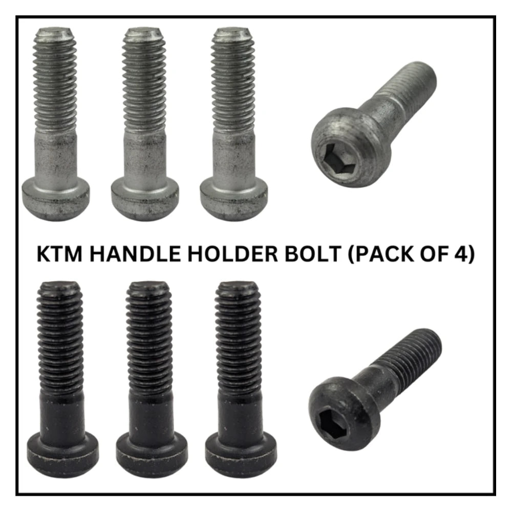 KTM HANDLE HOLDER BOLT - PACK OF 4 - SILVER & BLACK