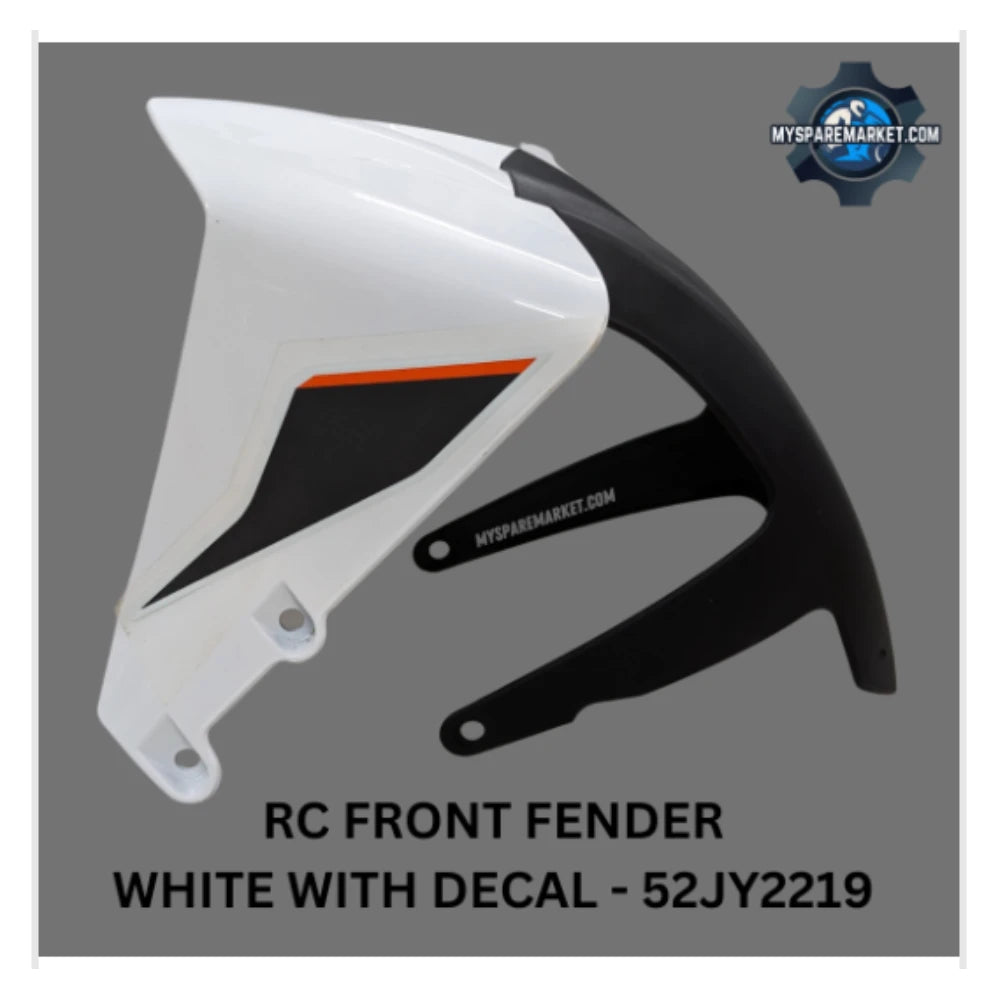 FRONT FENDER RC WHITE WITH DECAL - 52JY2219 + JY181408