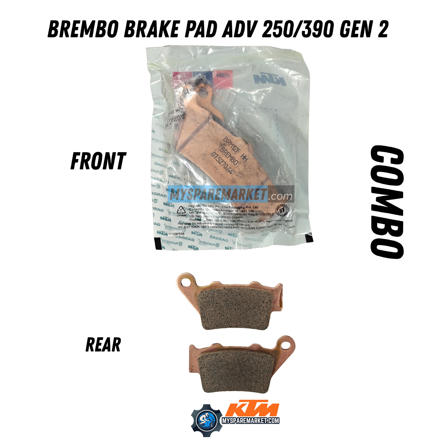 BREMBO BRAKE PAD ADV 250/390 GEN 2
