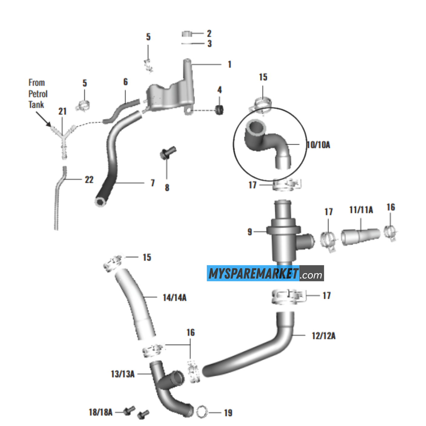 HOSE THERMOSTAT TO RADIATOR-JY601228