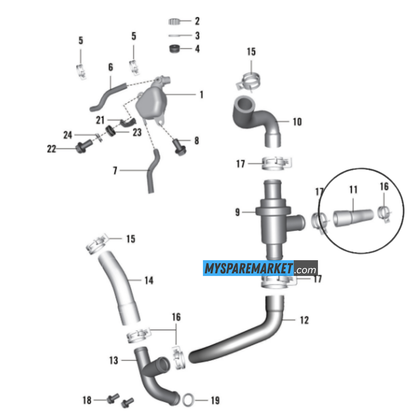 HOSE COOLANT ENG-THERM-JP601210