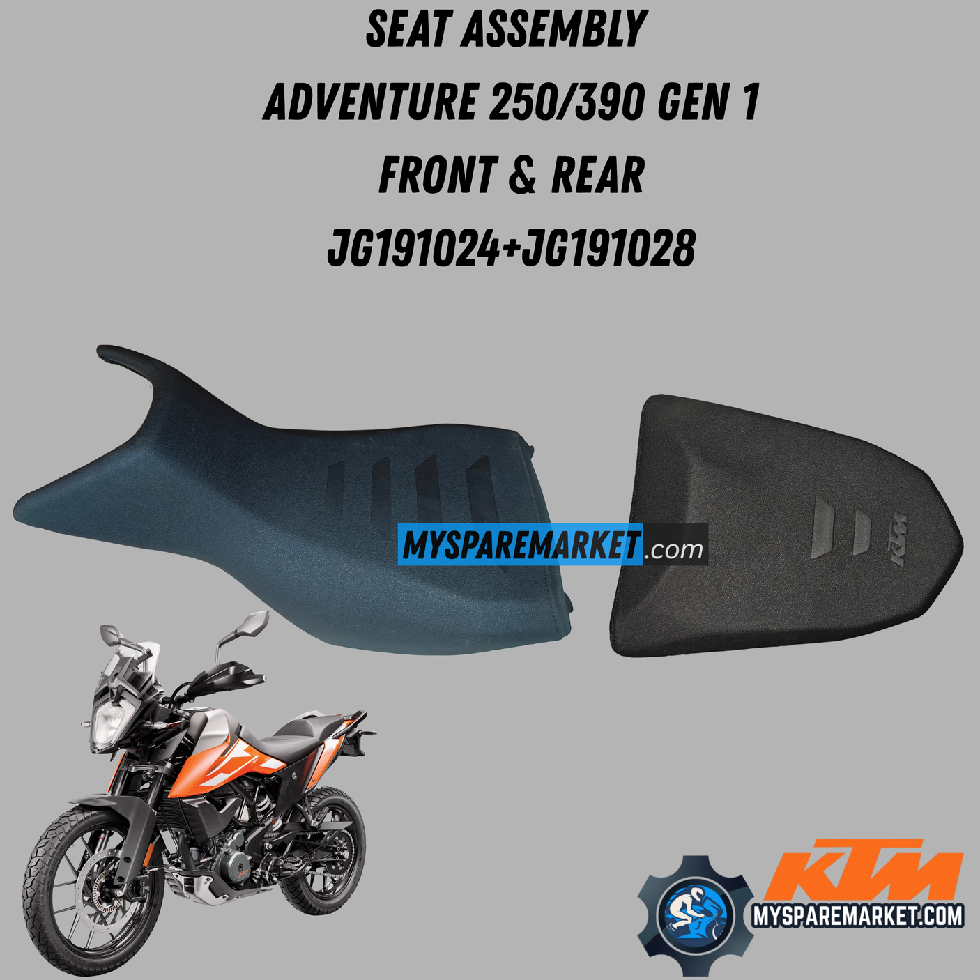 SEAT ASSEMBLY ADVENTURE 250/390 GEN 1