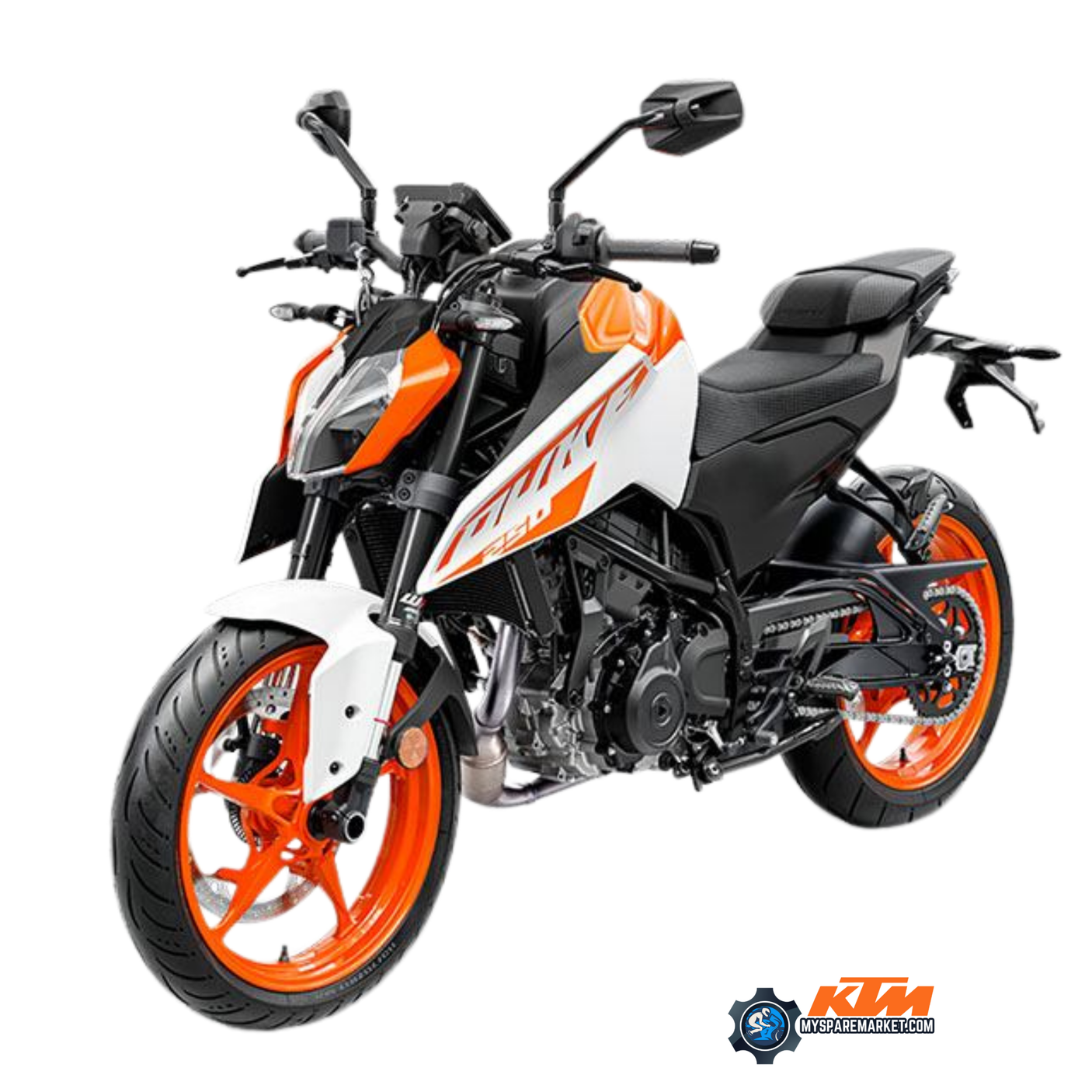 DUKE 250 GEN3 TANK PANNEL CERAMIC WHITE -52JP2005 +52JP2006