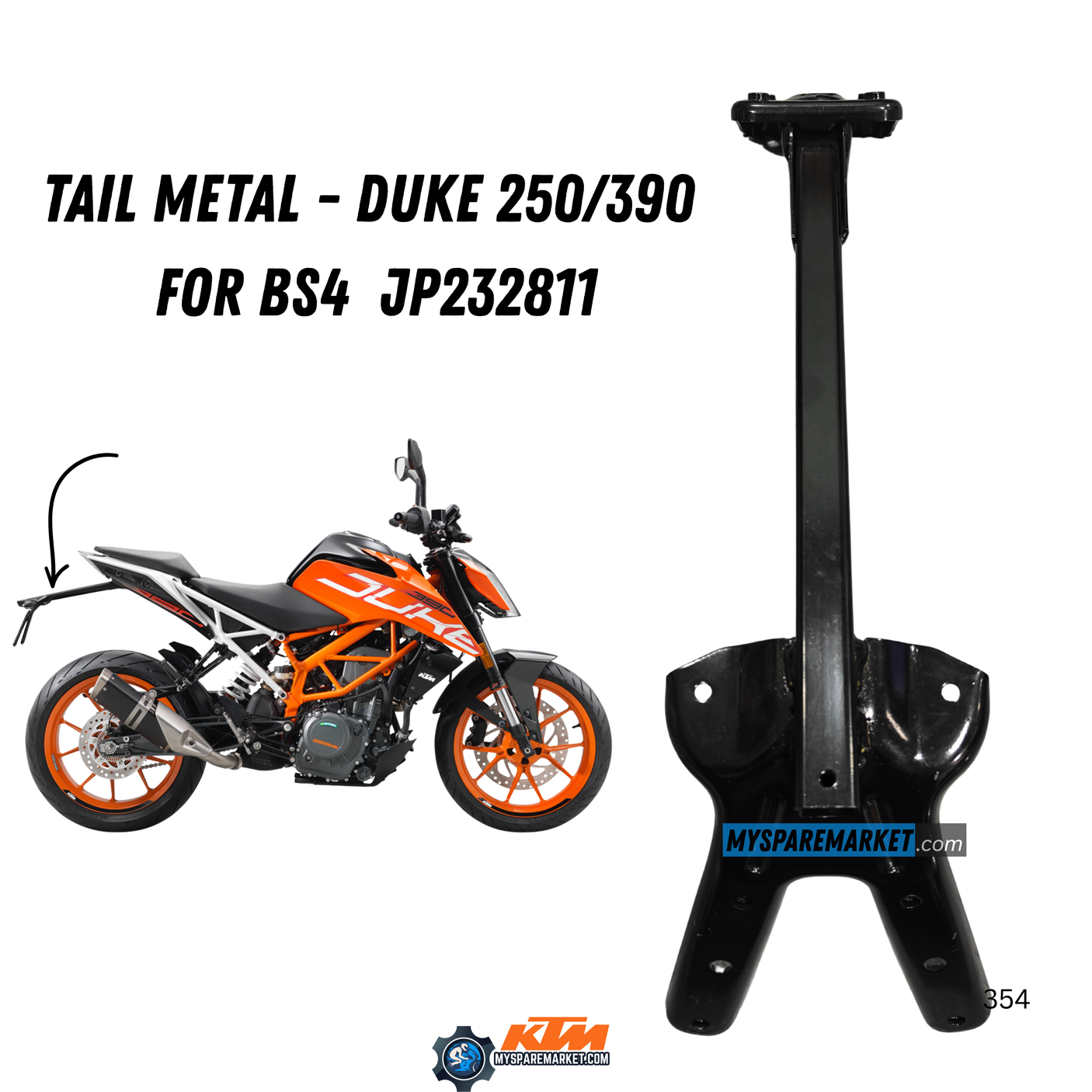 TAIL METAL - DUKE 250/390 -FOR BS4 JP232811