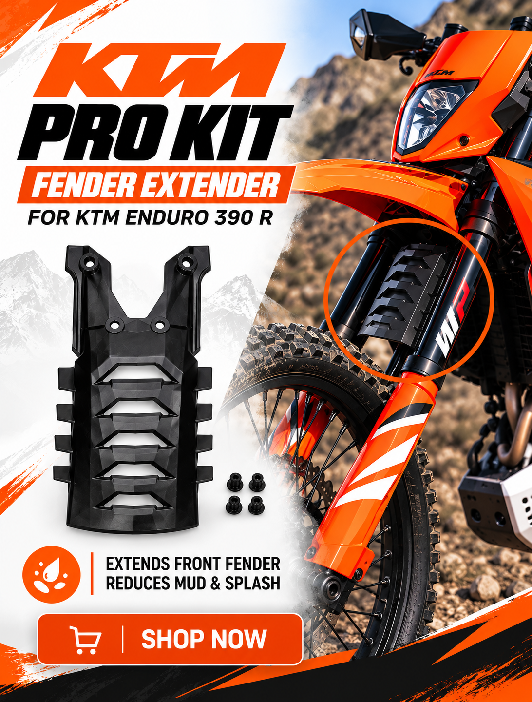KTM Brace Fender – Adventure Gen 2 & Enduro 390 R