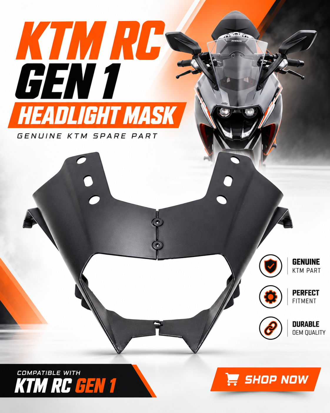 RC HEADLIGHT MASK - (LEFT + RIGHT) 56JY154X / 56JY144X