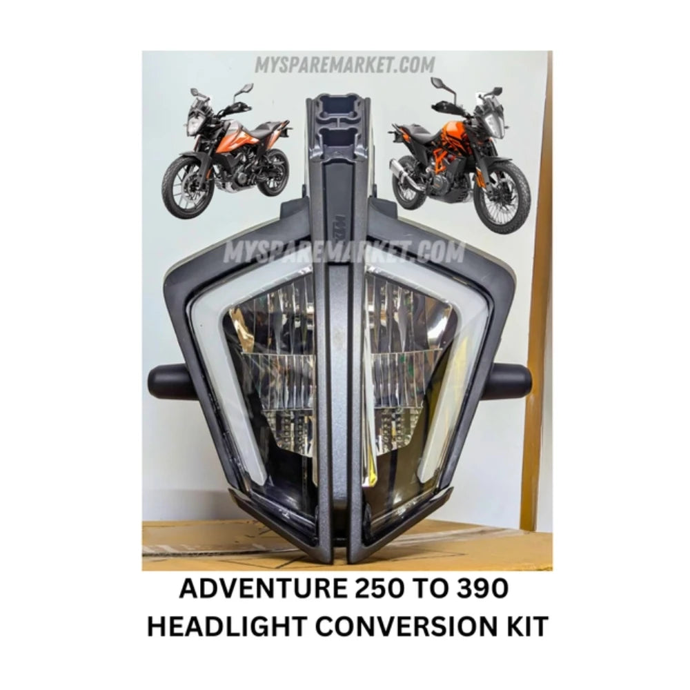 HEADLIGHT CONVERSION KIT - KTM ADVENTURE 250 TO 390 - FROM HALOGEN TO LED PLUG & PLAY