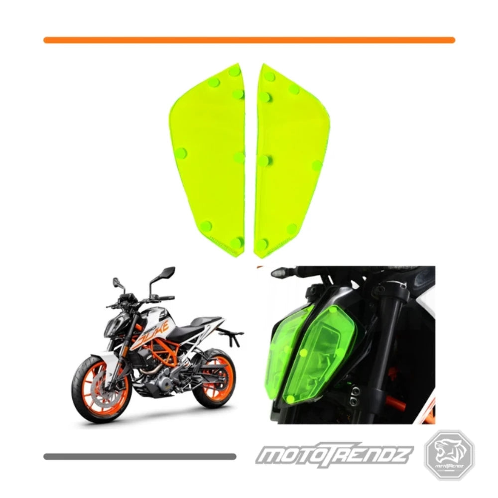Headlight Protector - Duke 390 (2017-22) V2 - Neon Green - HPNGKT001