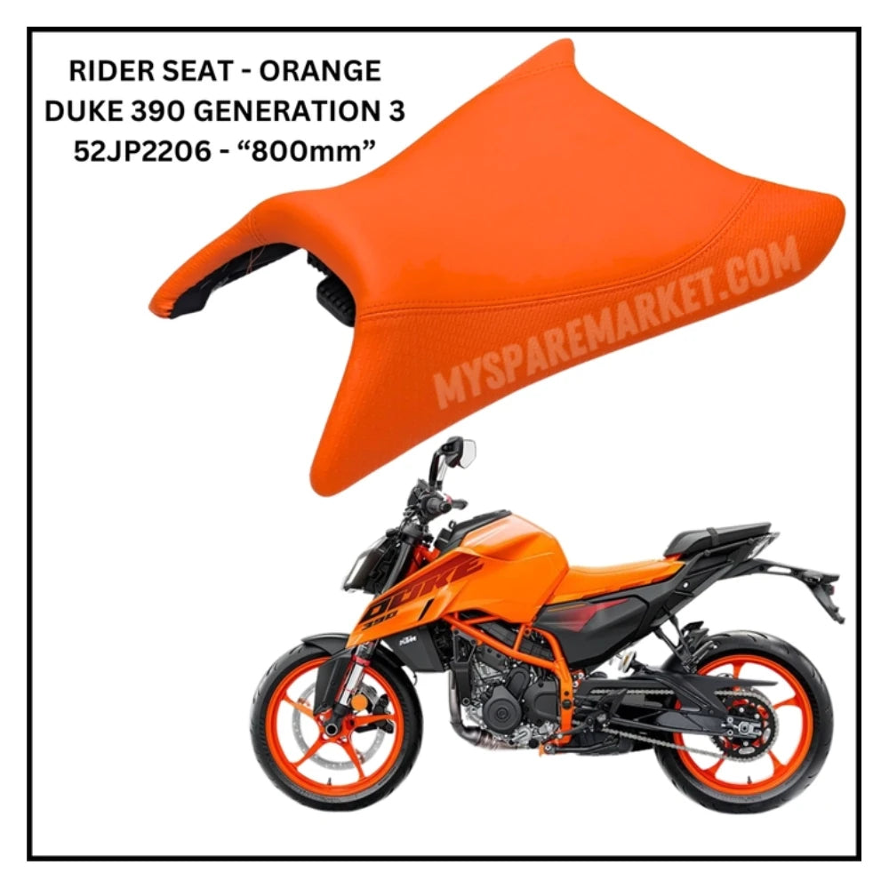 FRONT SEAT - DUKE 250/390 2024-25 - 800mm - ORANGE 52JP2206