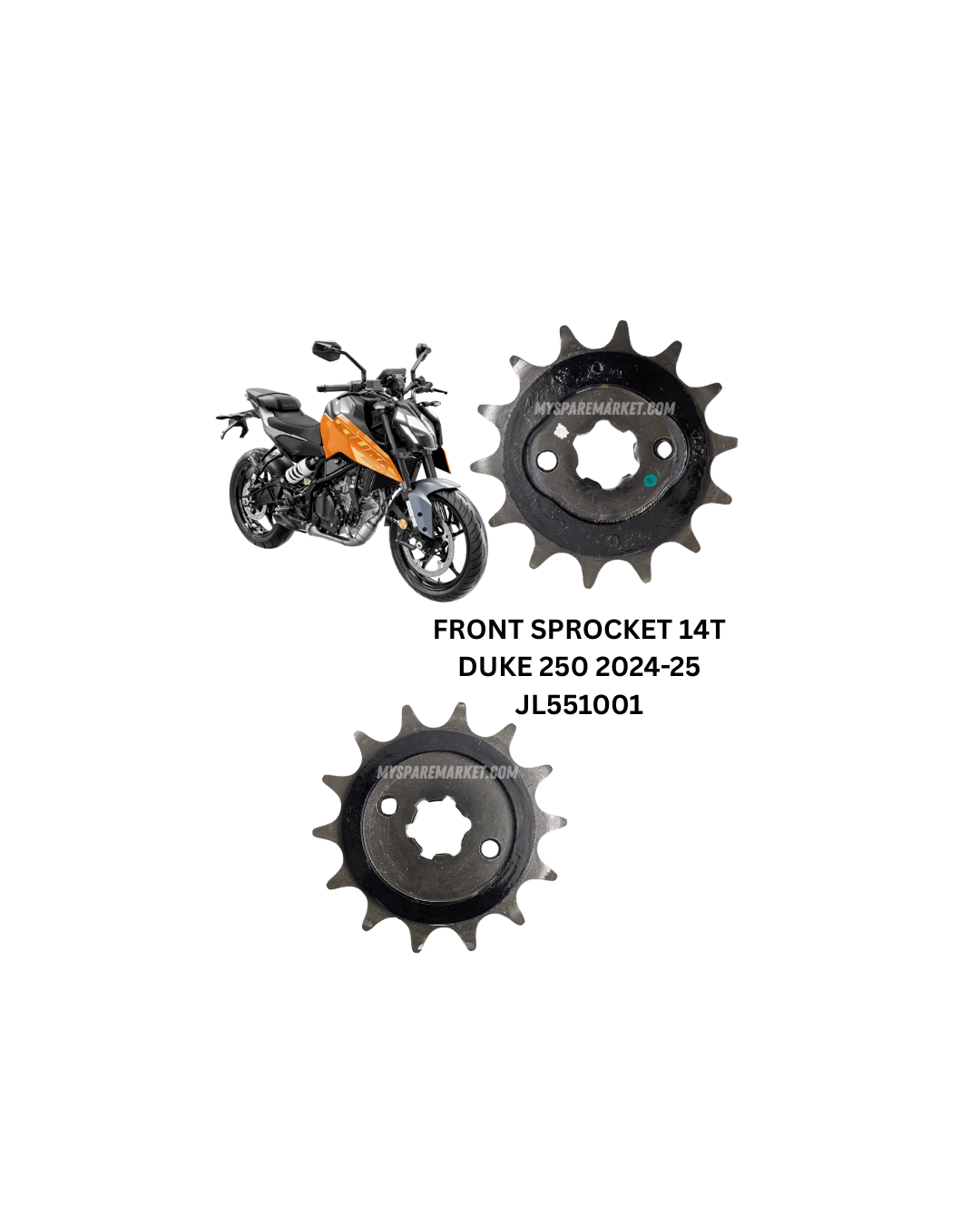 DUKE 250 3RD GEN FRONT SPROCKET 14 TEETH -JL551001
