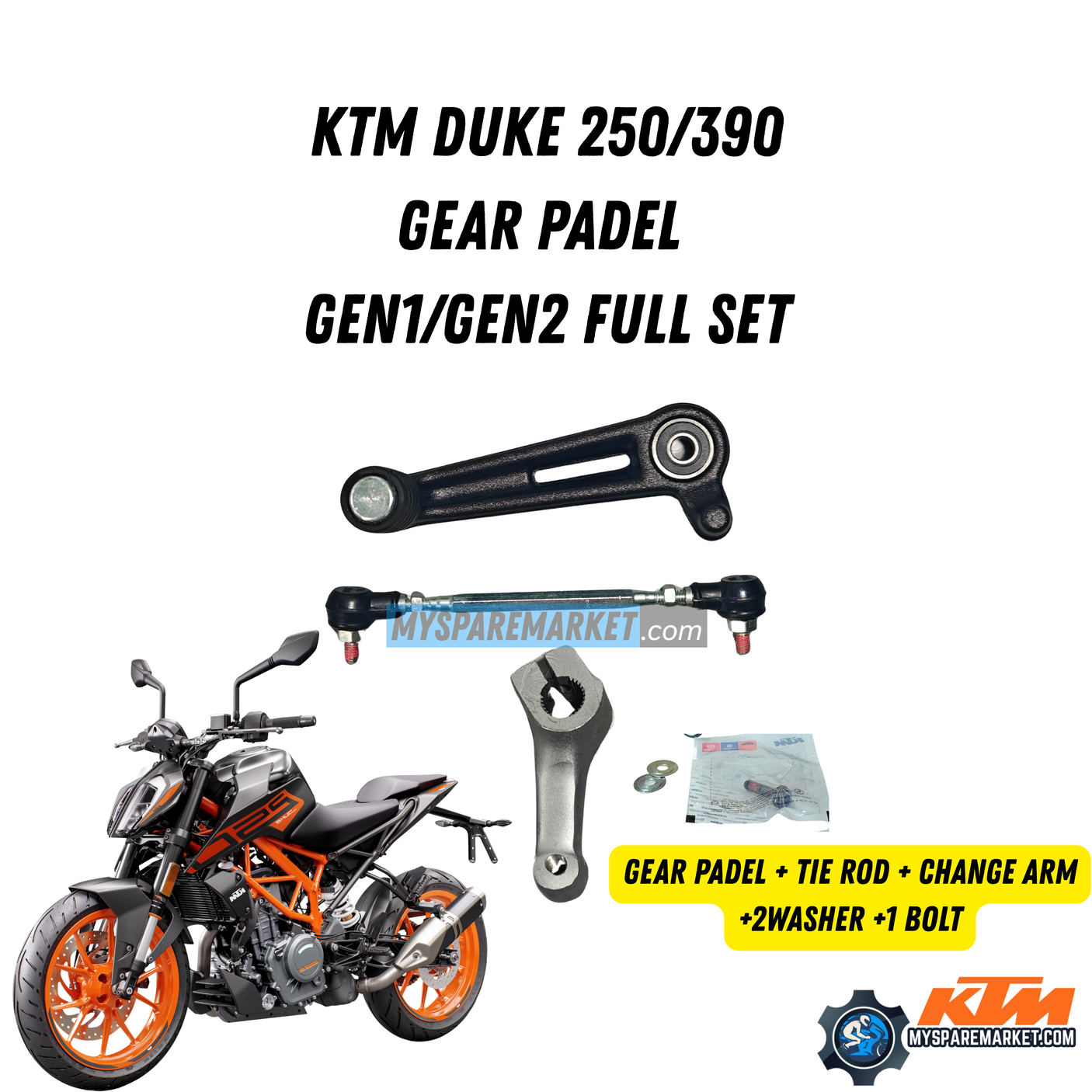 GEAR PADEL FULL SET DUKE250/390 GEN1/GEN2
