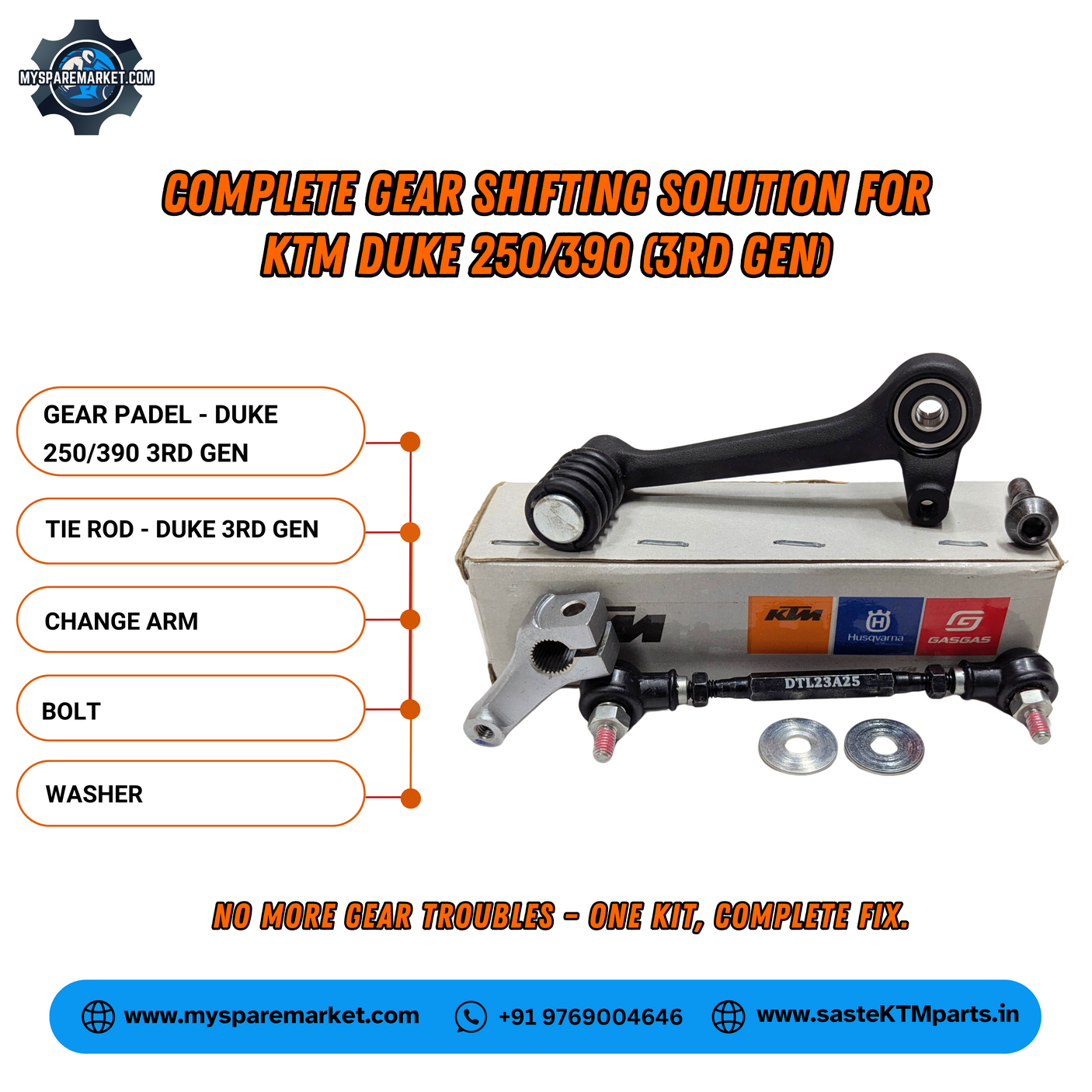 Gear Padel Set - Duke 250 & Duke 390 Gen 3 (2024-2026)