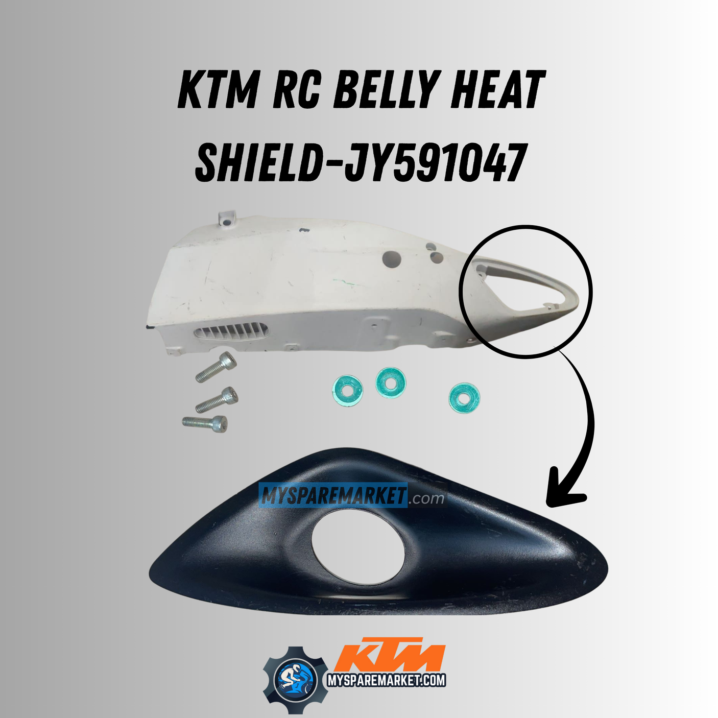 KTM RC BELLY HEAT SHIELD-JY591047