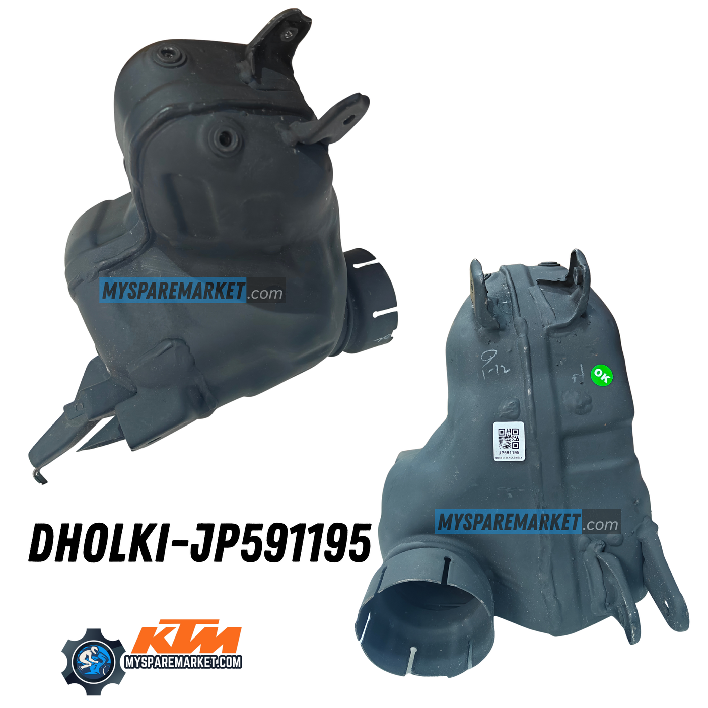 DHOLKI/PRE-MUFFLER JP591195 DUKE 250/390 GEN 3rd