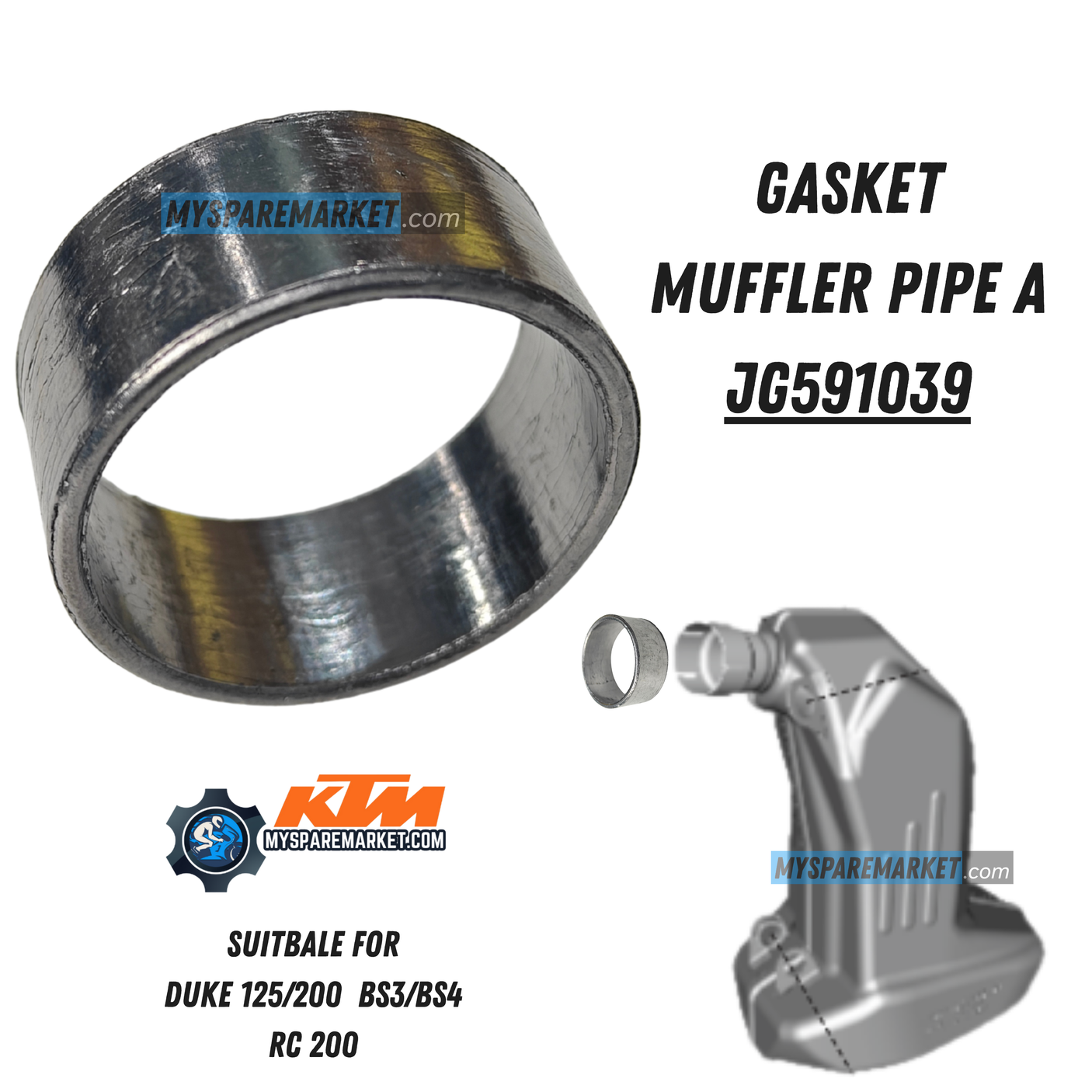 GASKET MUFFLER PIPE A JG591039