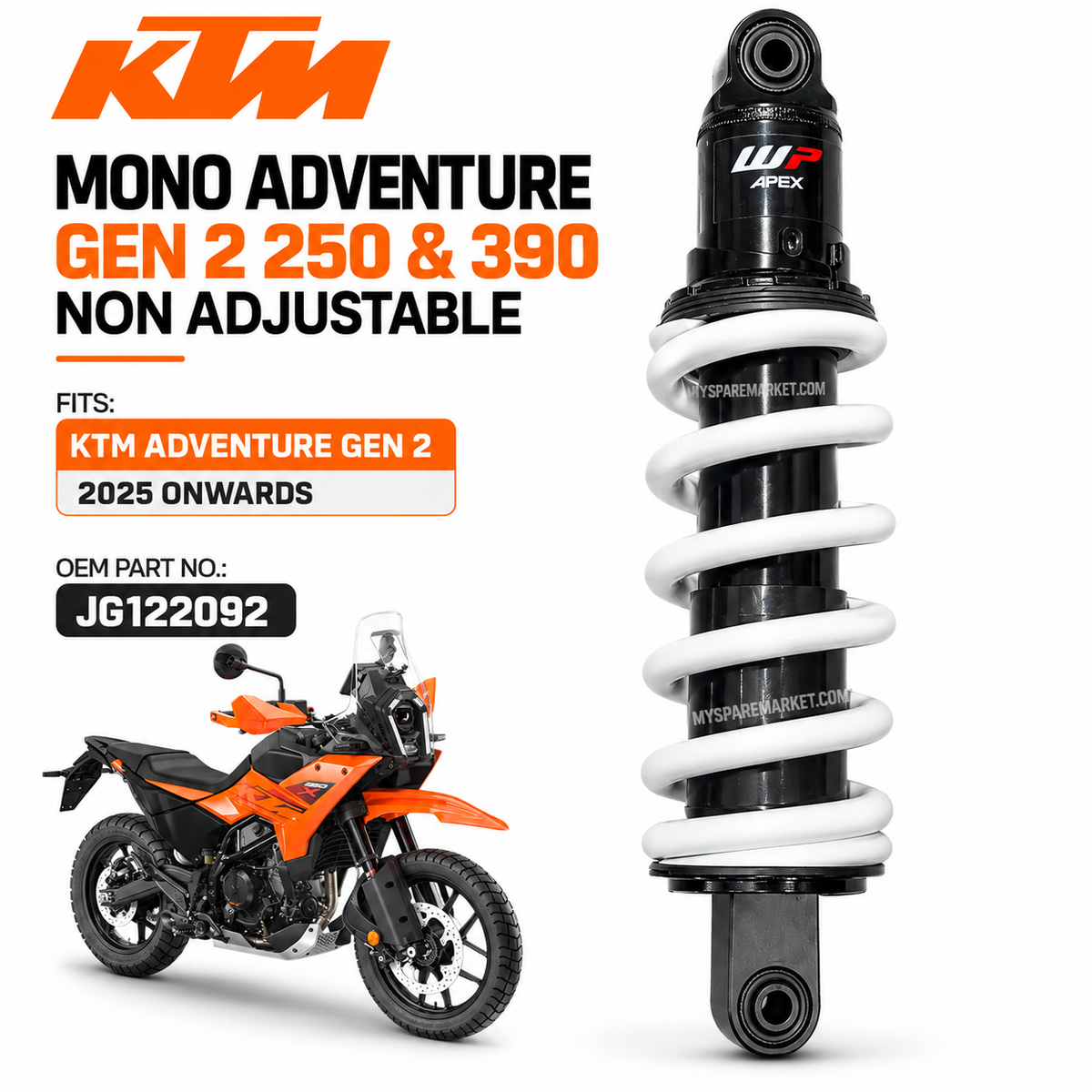 MONO FOR ADVENTURE GEN 2 (NON-ADJUSTABLE) - JG122092 WP APEX