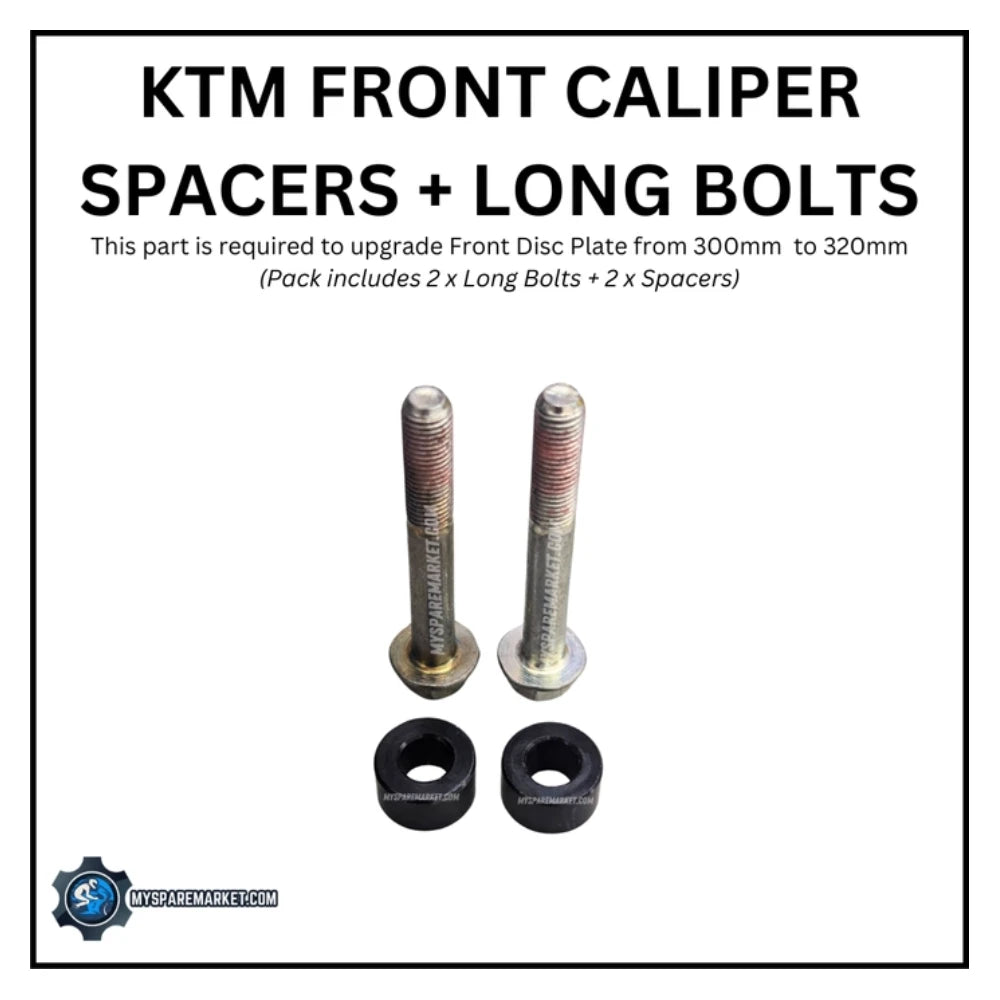ORIGINAL CALIPER SPACERS (JU131004) + LONG BOLTS (LAD00079)