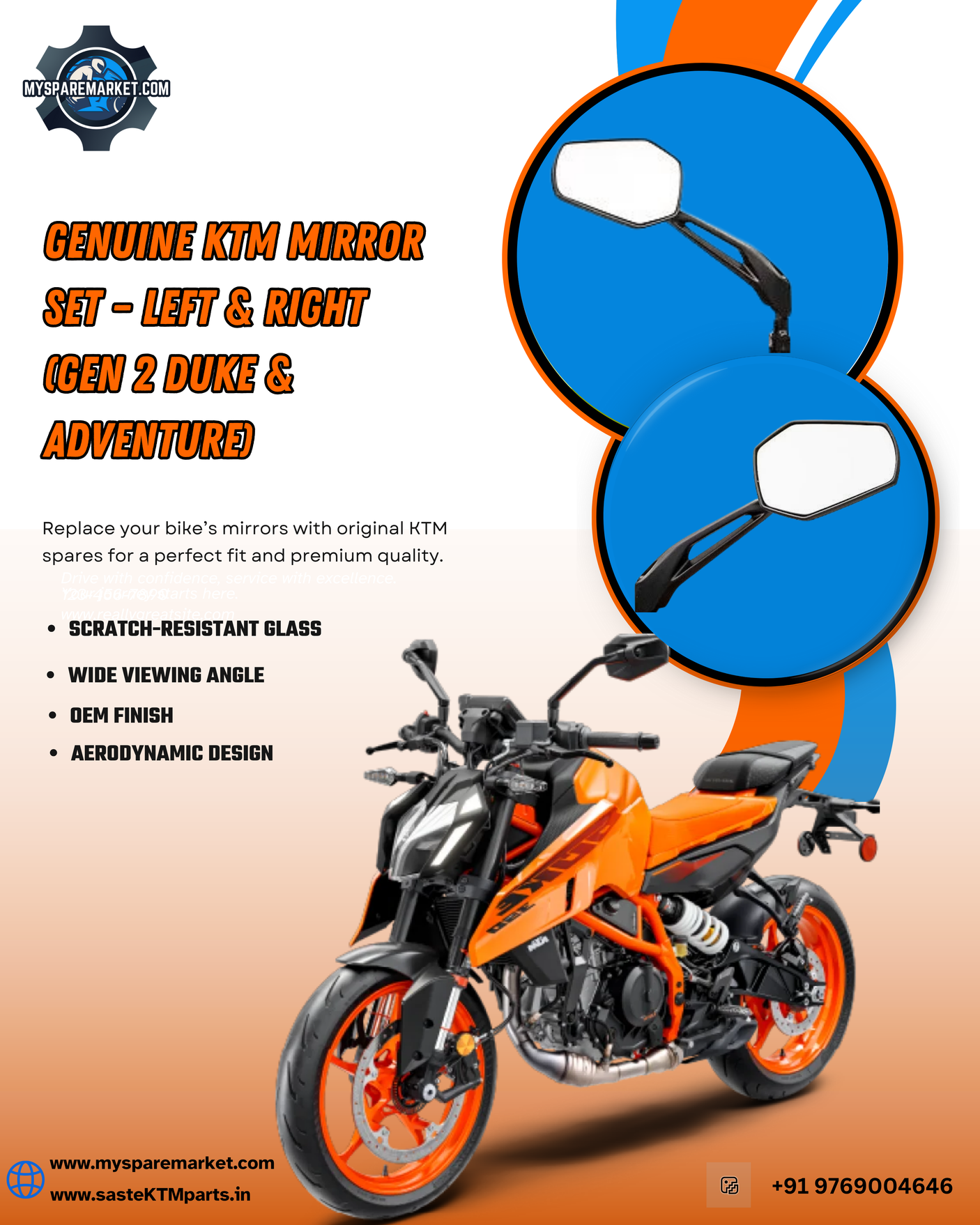 KTM DUKE 250/390 & ADVENTURE 250/390 MIRROR 2025