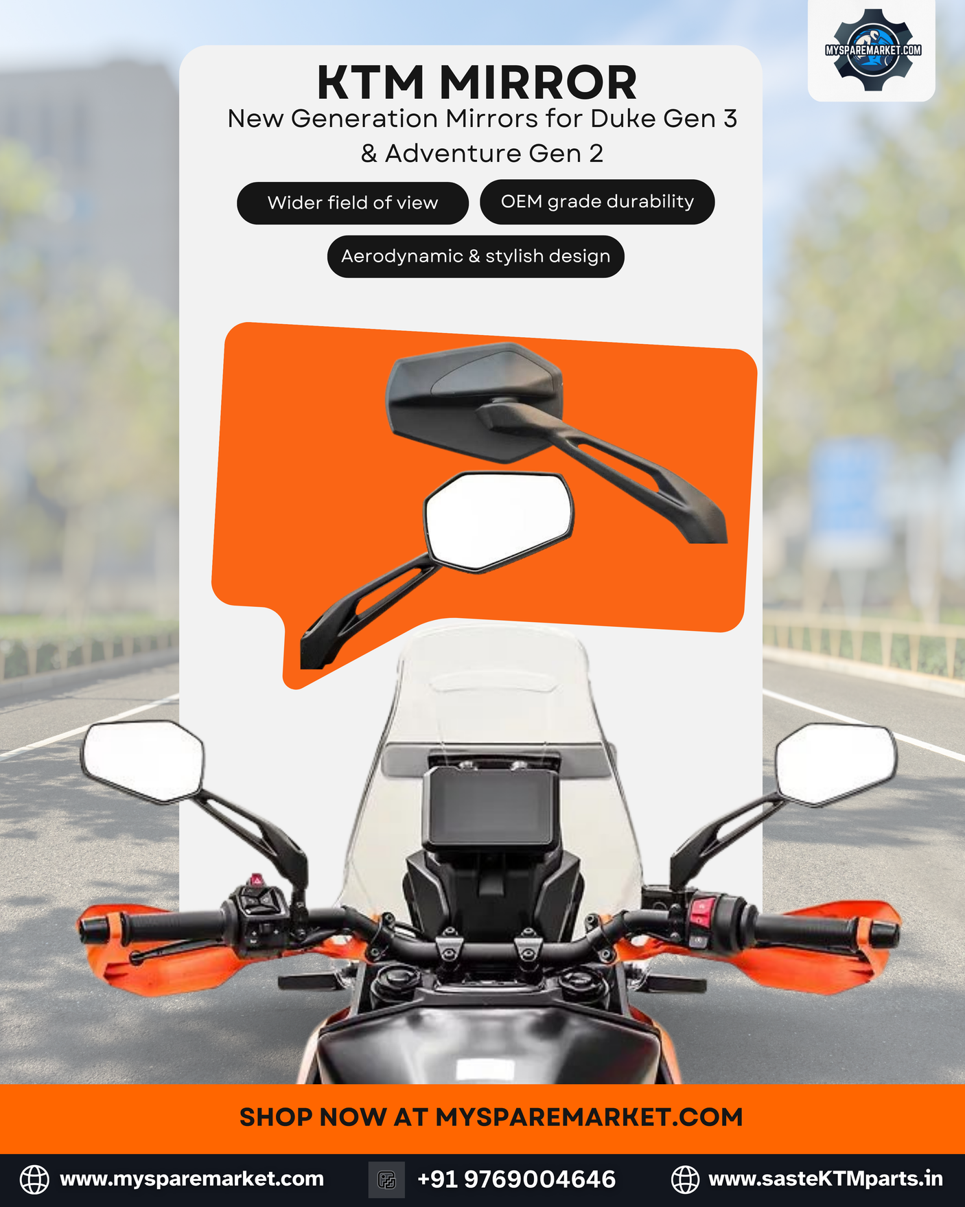KTM DUKE 250/390 & ADVENTURE 250/390 MIRROR 2025