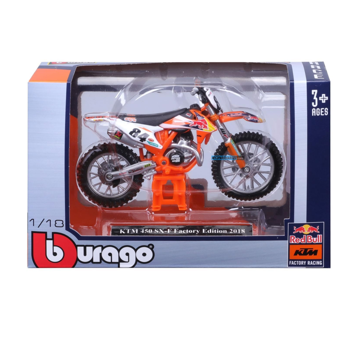 KTM 450 SX-F FACTORY EDITION 2018 - (MAISTO MINIATURE) SMALL SIZE *1/18
