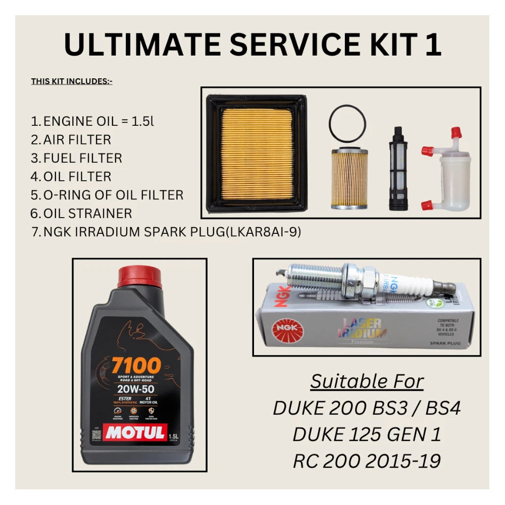 KTM ULTIMATE SERVICE KIT 1 - FOR KTM DUKE 200 / 125 / RC 200