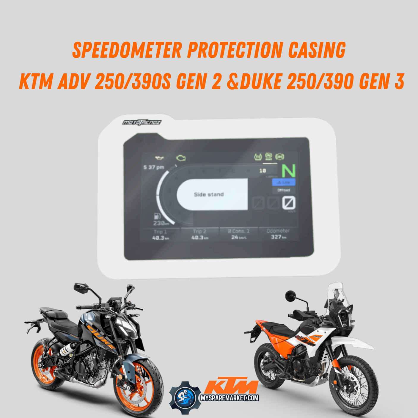 Speedometer Protection Casing – for KTM ADV 250/390s Gen 2 &Duke 250/390 Gen 3