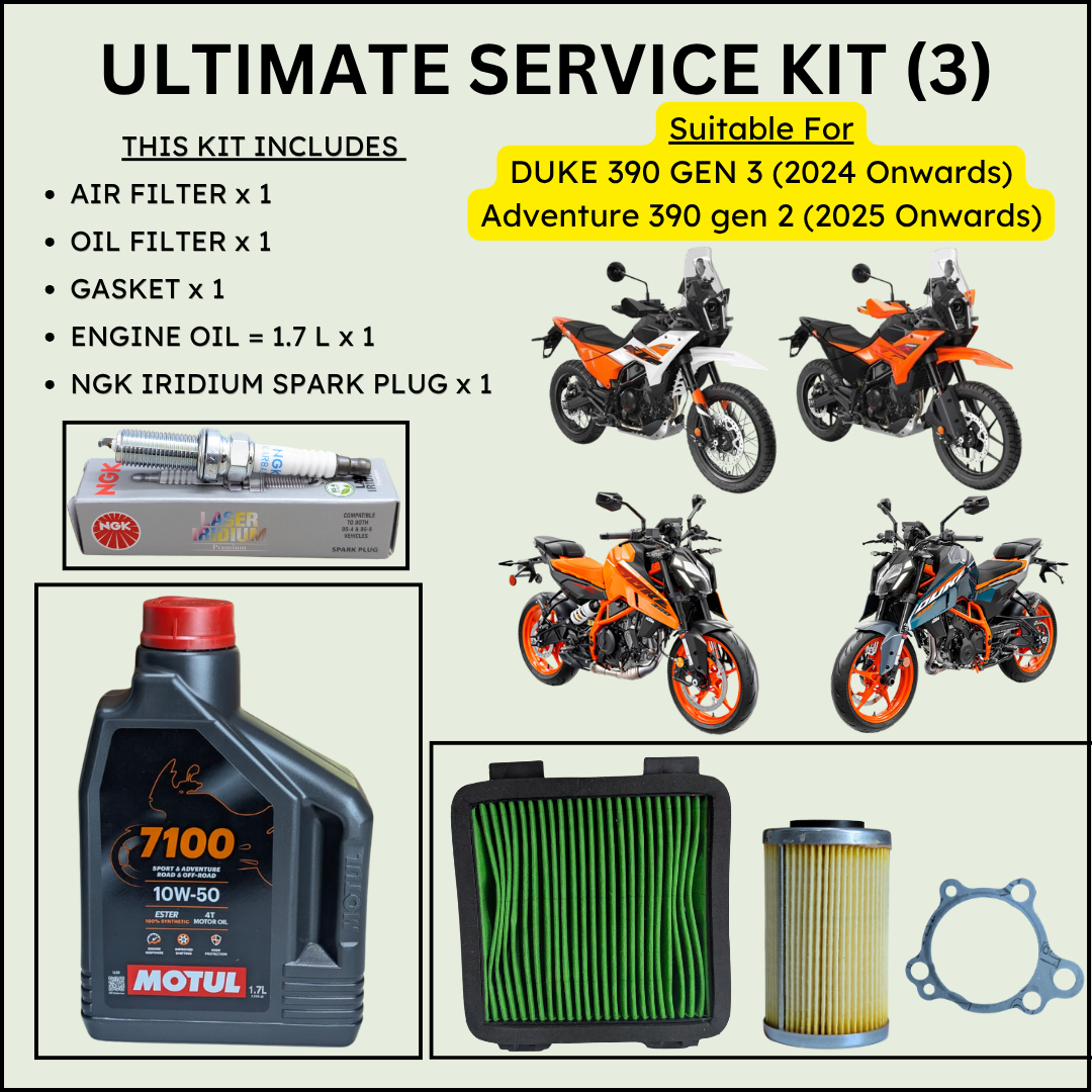 KTM ULTIMATE SERVICE KIT 3 - FOR KTM DUKE 390 GEN 3 / ADVENTURE 390 GEN 2 2025 ONWARDS
