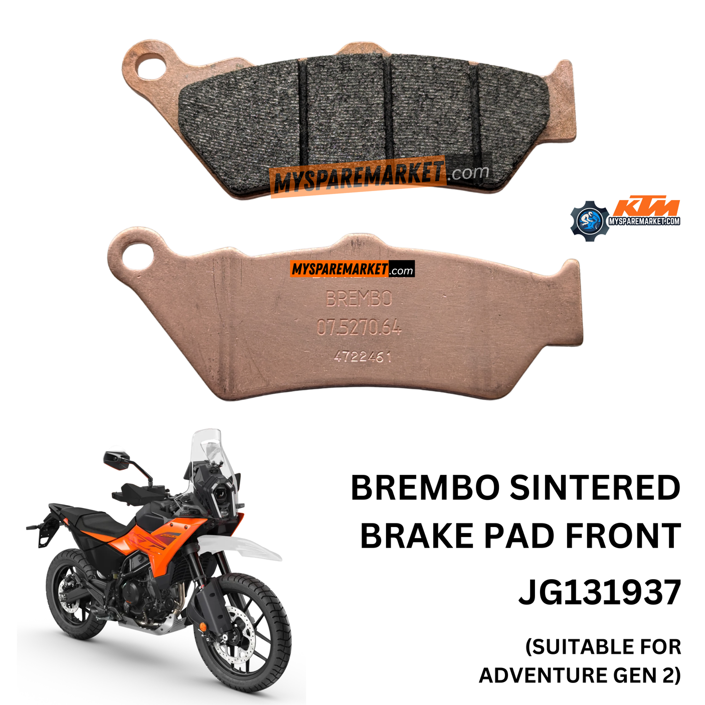 BREMBO FRONT SINTRED BRAKE PAD - ADV 250/390 GEN 2 / Enduro 390R-JG131937
