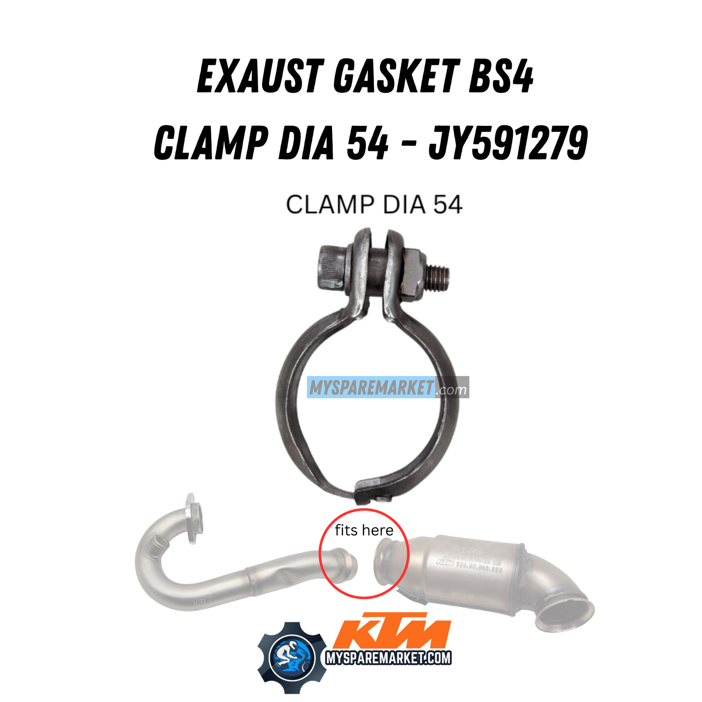 EXAUST GASKET BS4 CLAMP DIA 54 - JY591279