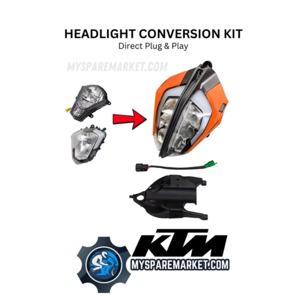 HEADLIGHT CONVERSION KIT - KTM DUKE - HALOGEN TO LED SETUP
