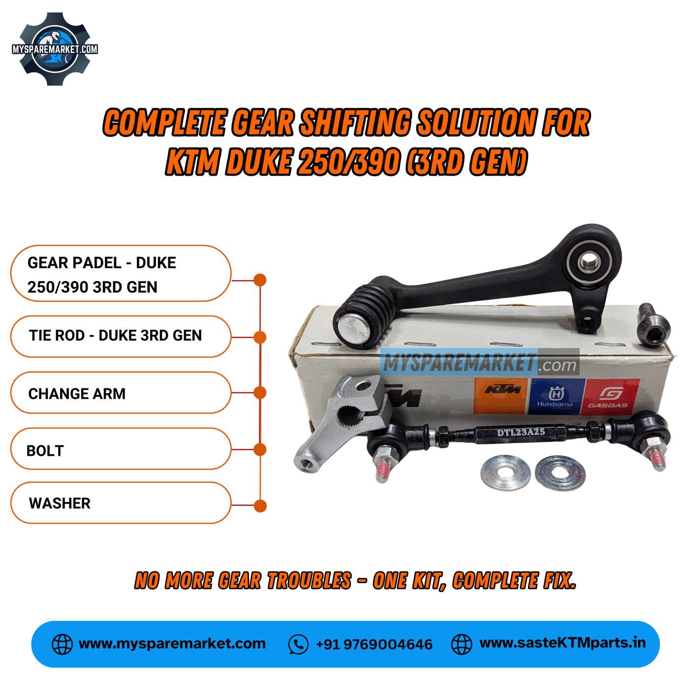 Gear Padel Set - Duke 250 & Duke 390 Gen 3 (2024-2026)