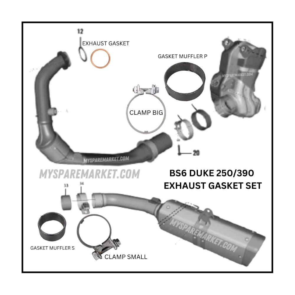 EXHAUST GASKET BS6 - FULL SET - MYSM0024