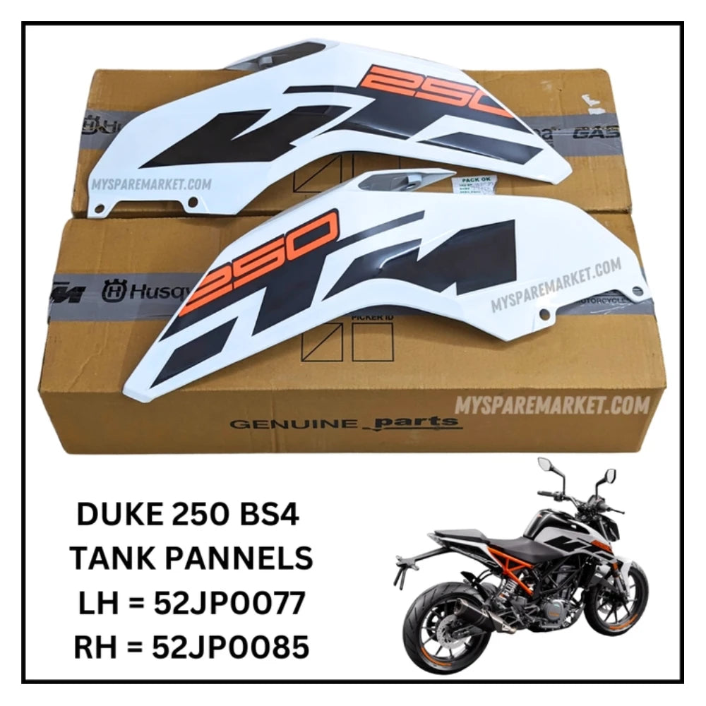 TANK PANNEL - DUKE 250 BS4 - 52JP0077 (Left) + 52JP0085 (Right)