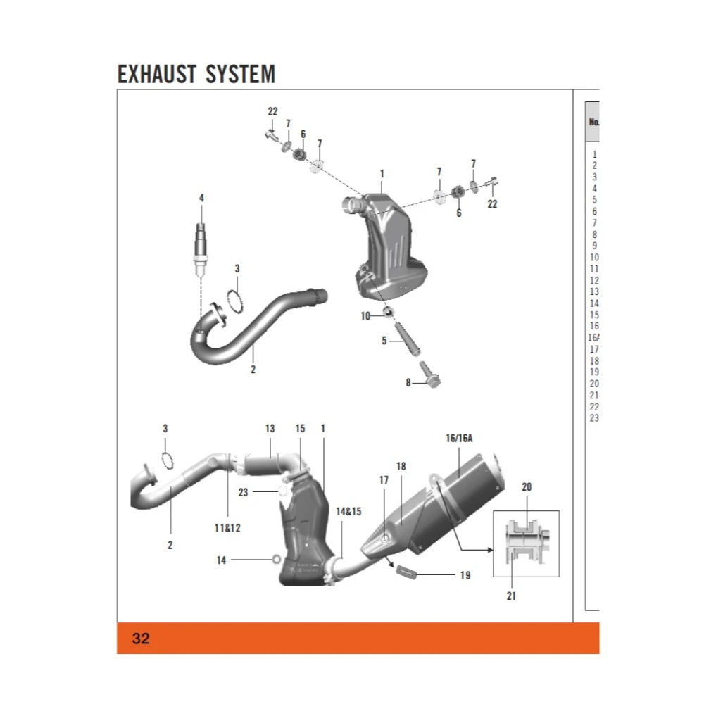 EXHAUST GASKET BS4 - FULL SET MYSM0023
