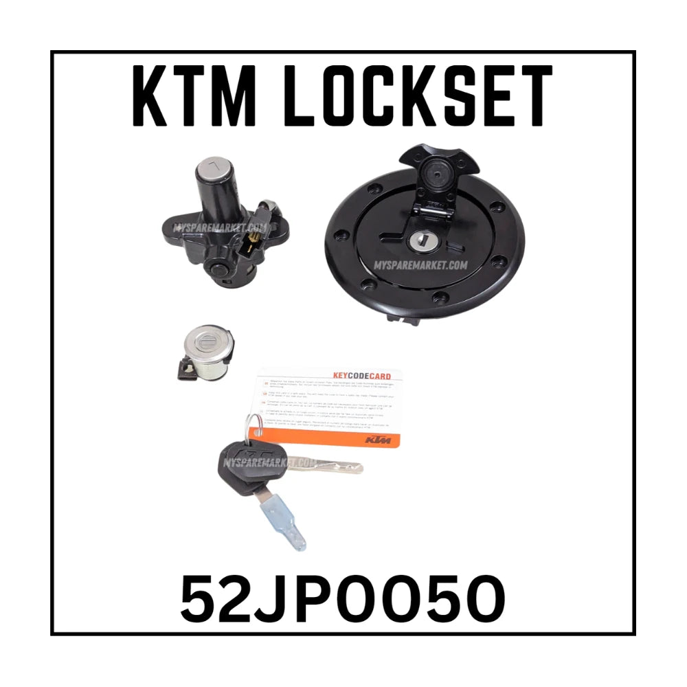 LOCKSET - DUKE 250/390 GEN 2 ALL 2017 ONWARDS>  52JP0050 / 36JP0036