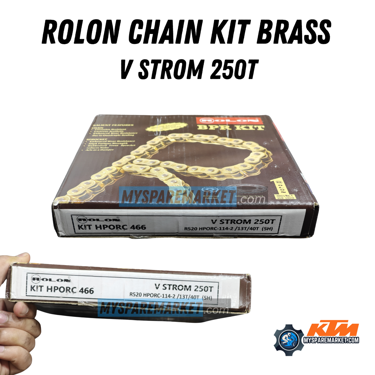 ROLON CHAIN KIT BRASS-V STROM 250T