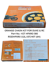Chain Kit - KTM 390cc - Regular / Brass / Orange