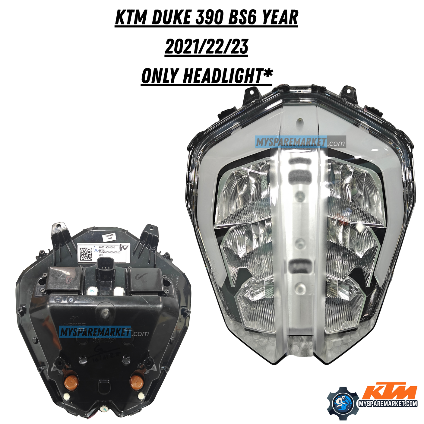 KTM DUKE 390 BS6 ONLY HEADLIGHT*21/22/23 YEAR