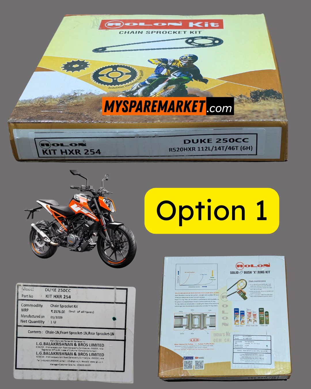 CHAIN KIT - DUKE 250 (2017 - 2023) & (2024 Onwards)