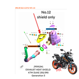 EXHAUST HEAT SHIELD  KTM DUKE 250/390 Gen3 2024 onwards - JP591341