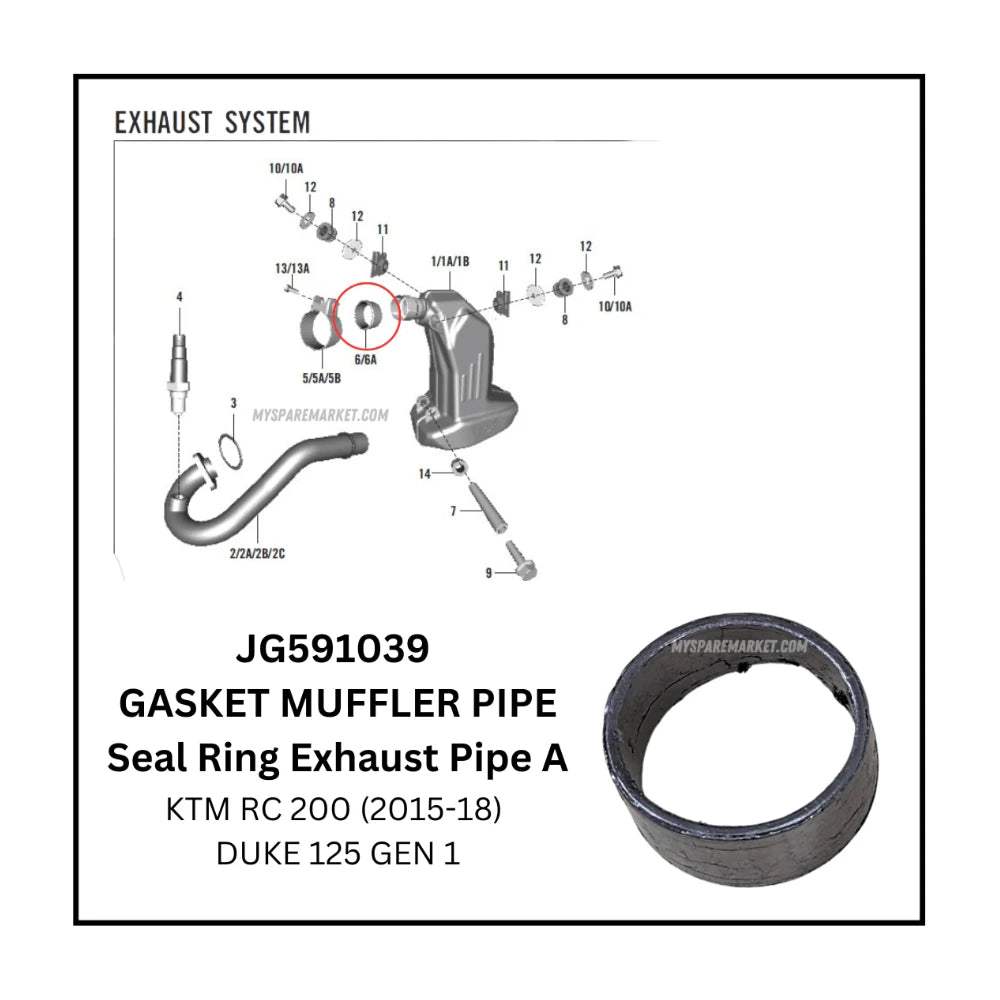 GASKET MUFFLER PIPE A - JG591039